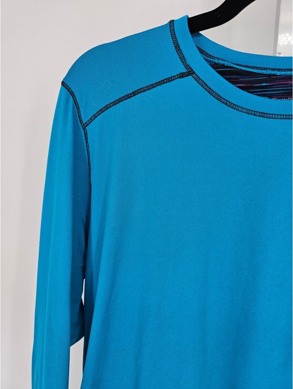 Climate Right by Cuddl Dids Womens Sz XL Long Sleeve T Shirt Bright Blue - Picture 2 of 4